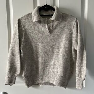 MNG Grey Collared Sweater
